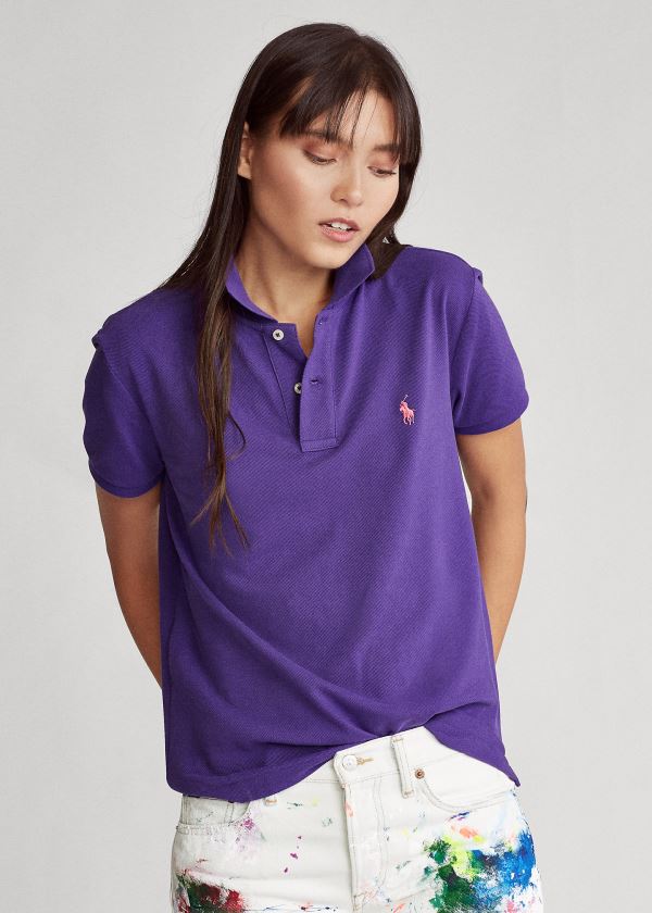 Women's Polo Ralph Lauren Classic Fit Mesh Polo Shirts | 690124QYB